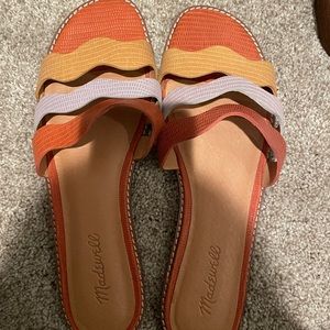Madewell sandals with textured color straps